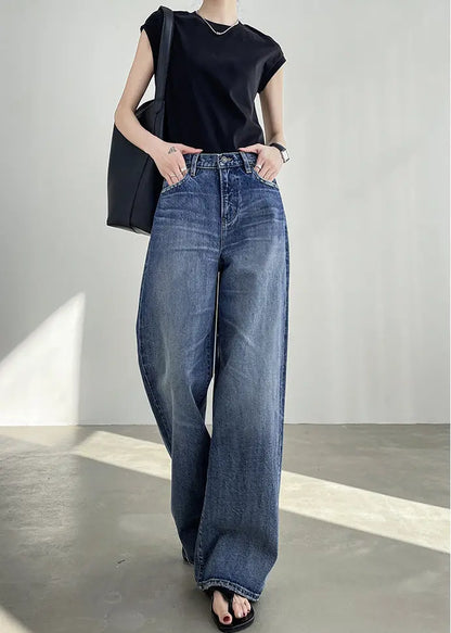 Jean wide leg femme coupe droite élégante et tendance européenne – SecretBombe