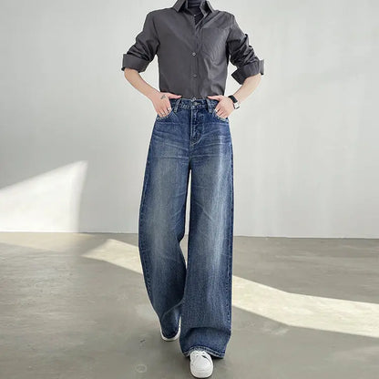 Pantalon denim femme large tendance européenne – SecretBombe