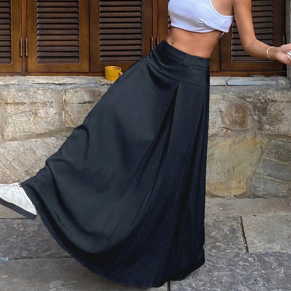 Jupe femme longue coupe evasee fluide chic SecretBombe