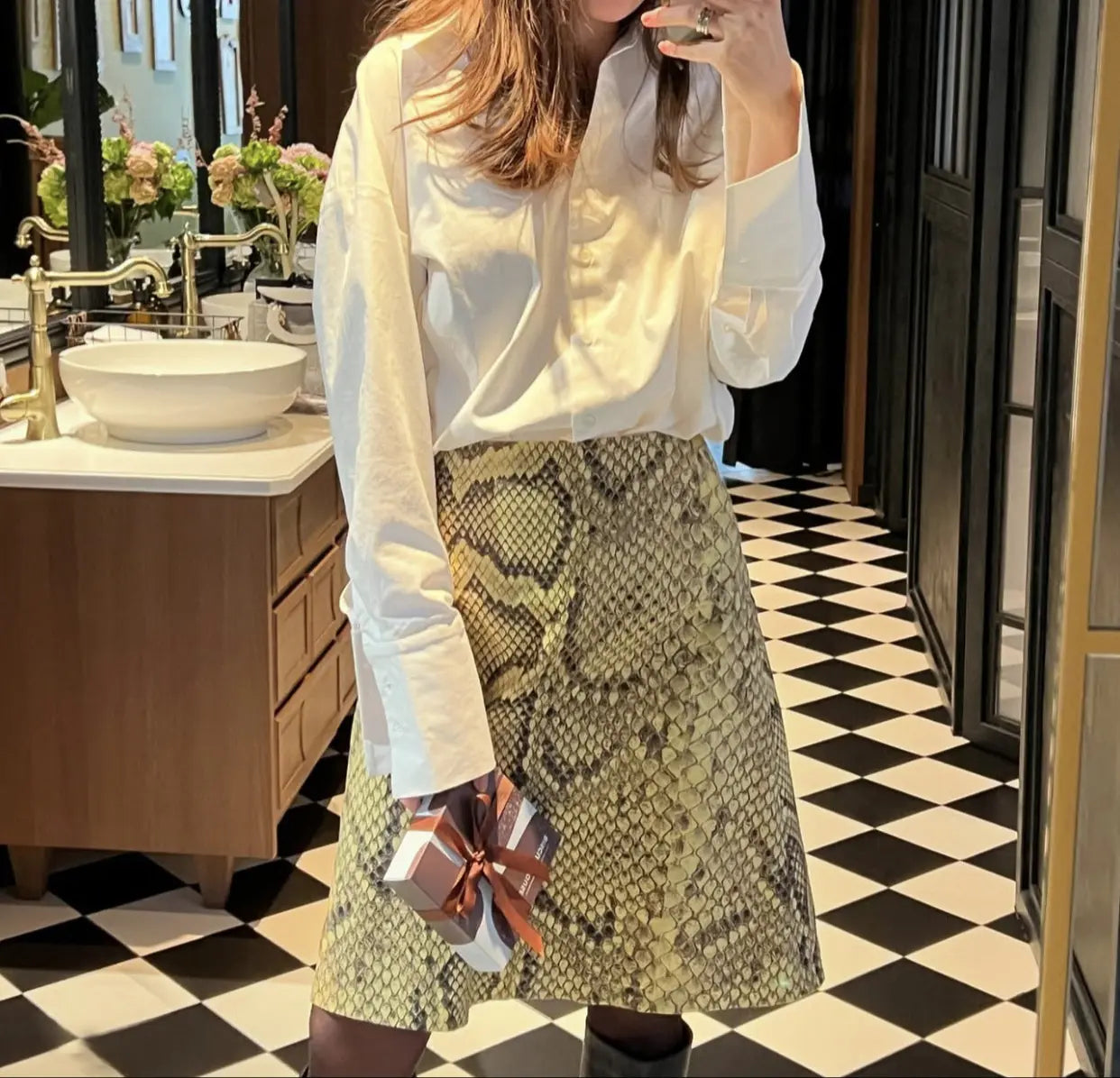 jupe-mi-mollet-polyester