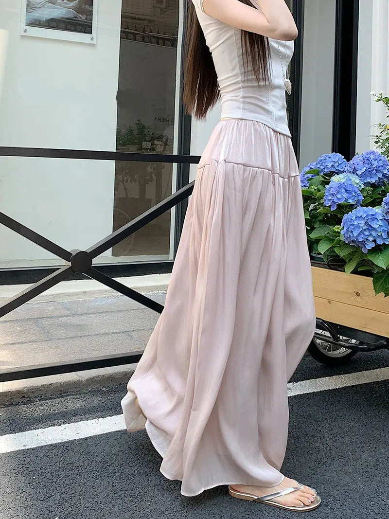 Jupe rose femme fluide pour un style audacieux et élégant
