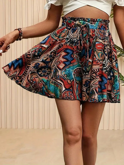 Jupe-Short Fluide Femme Look Estival Élégant Confort