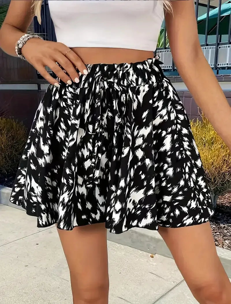 Jupe-Short Femme Été Légère Élégante Style Fluide
