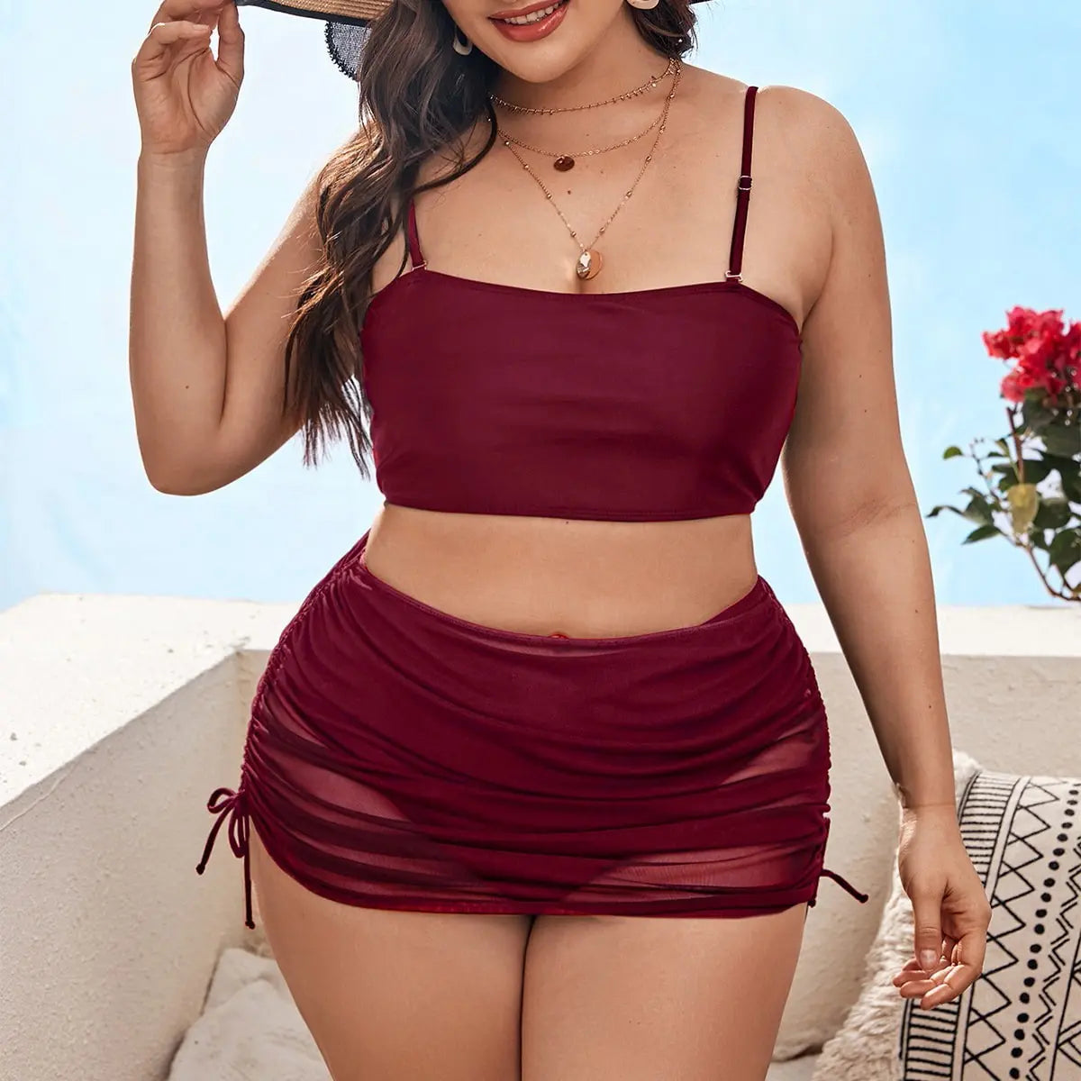 Maillot de bain avec jupe transparente femme SecretBombe