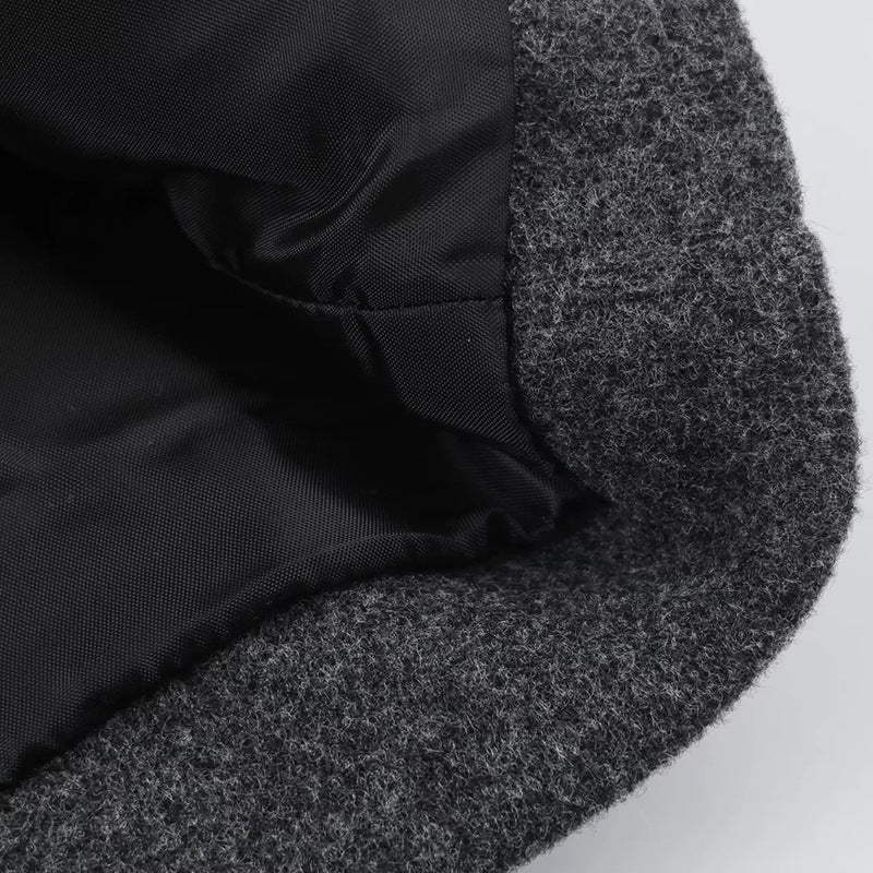 Manteau court femme gris anthracite col écharpe XS–L | SecretBombe
