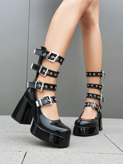 Escarpins Mary Jane compensés cuir vegan vernis confortables secretbombe