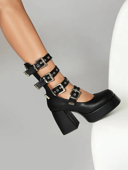 Mary Jane multi-brides cuir vegan vernis style rétro chic femme secretbombe