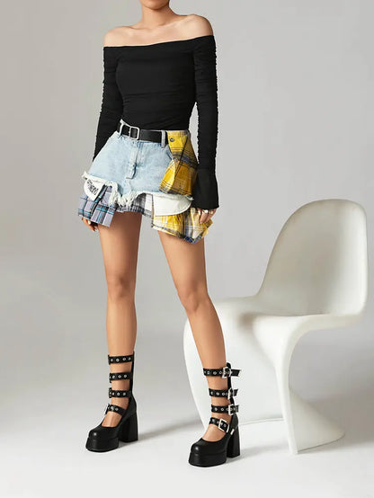 Escarpins Mary Jane compensés cuir vegan vernis confortables secretbombe