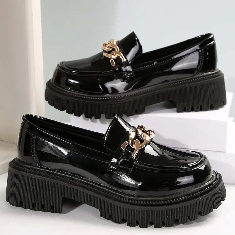 Chaussures Femme Automne Low Top Cuir Végan Semelle Crantée