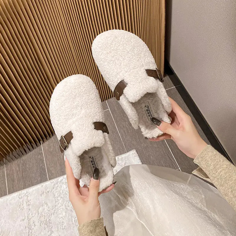 Mules femme en peau de mouton pour intérieur et extérieur – SecretBombe