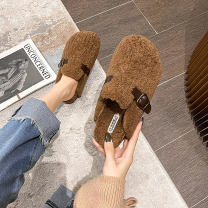 : Mules femme cosy hiver faciles à enfiler intérieur extérieur – SecretBombe