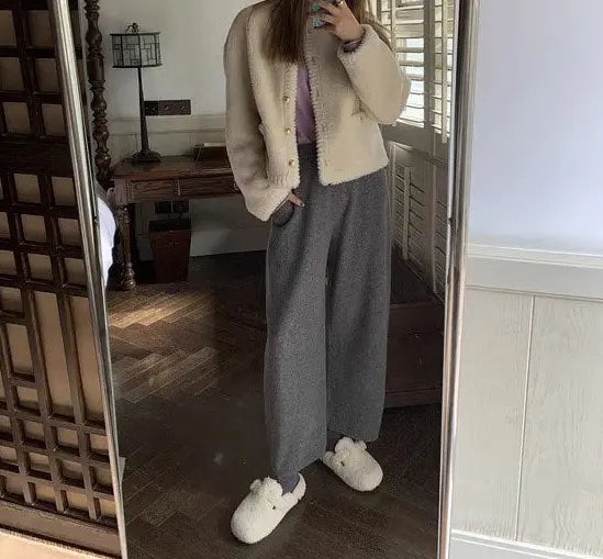 Chaussons mules femme chauds et doux pour l’hiver – SecretBombe