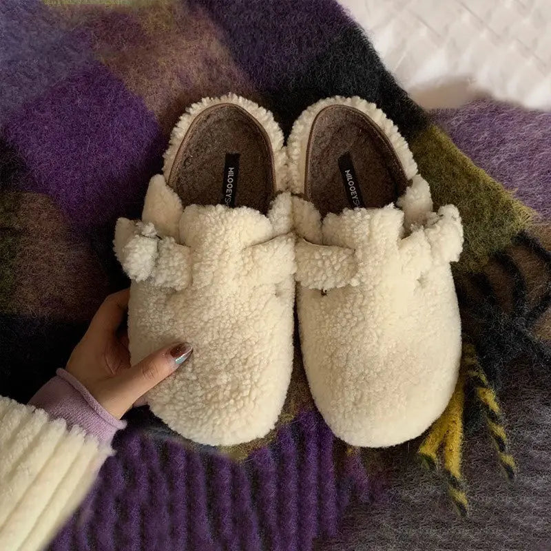 Mules femme fourrées faciles à enfiler – SecretBombe