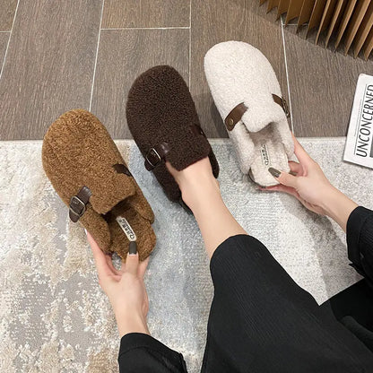Mules femme intérieur et extérieur blanches cosy – SecretBombe
