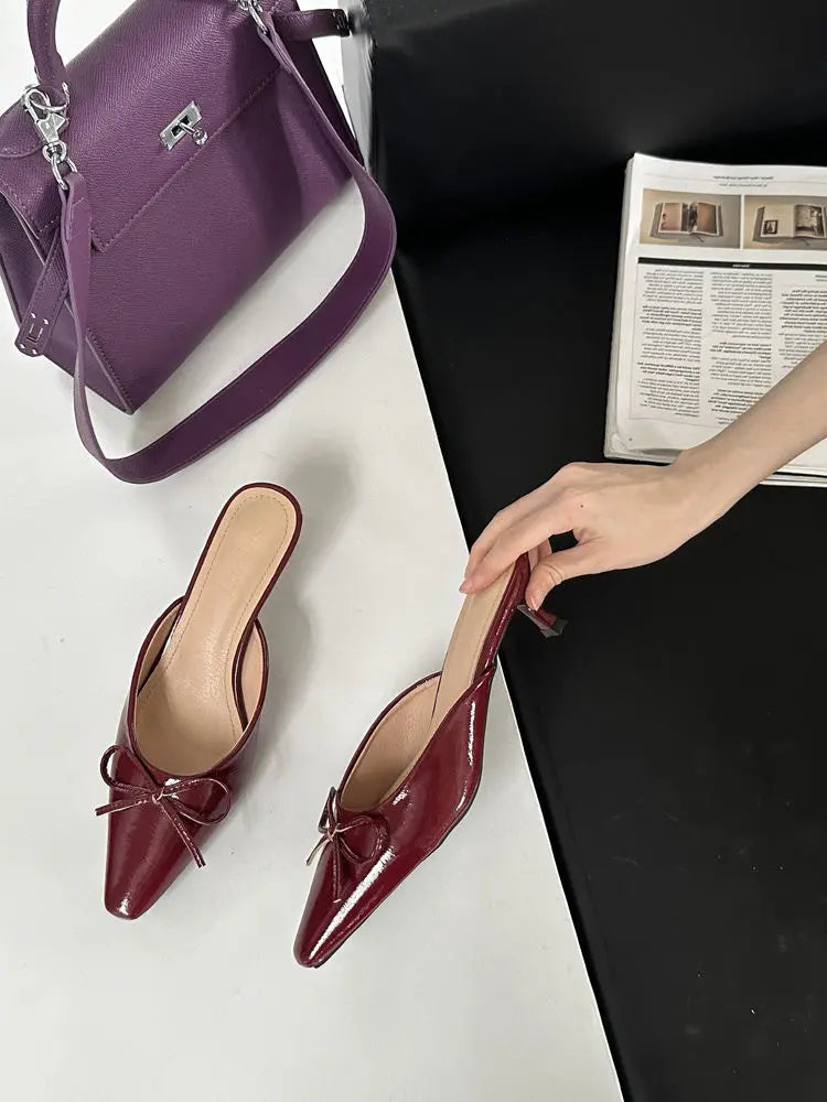 Mules femme bordeaux tendance bout carré chic SecretBomb