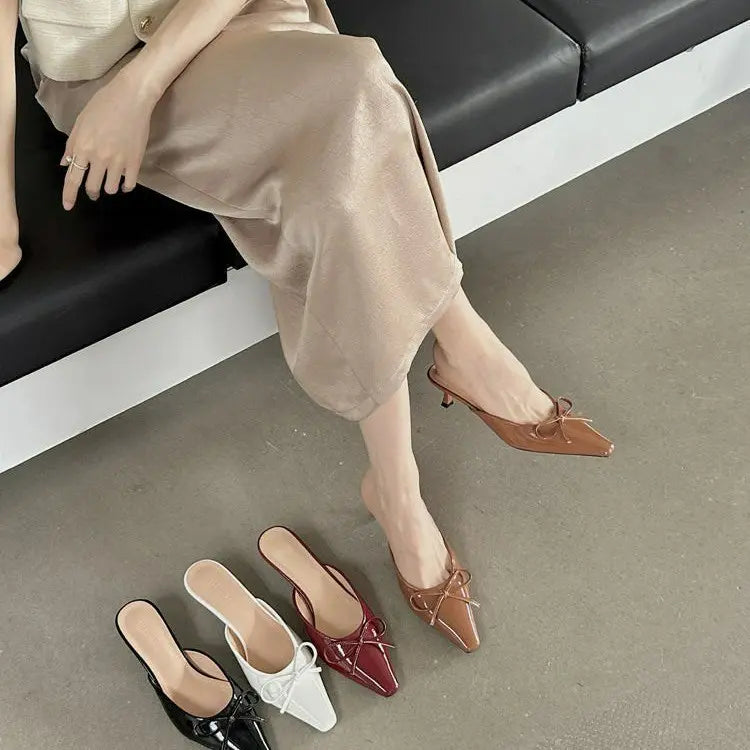 Mules femme bordeaux tendance bout carré chic SecretBombe