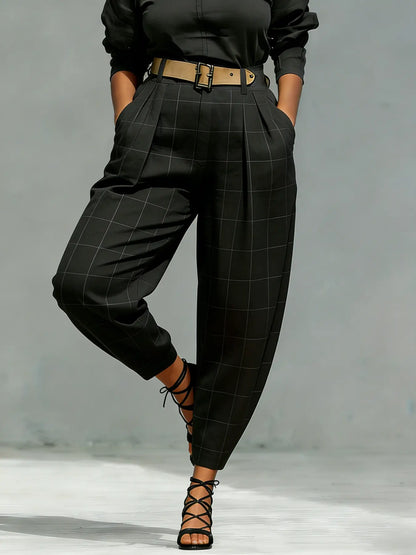 Pantalon carotte noir femme à coupe ample SecretBombe
