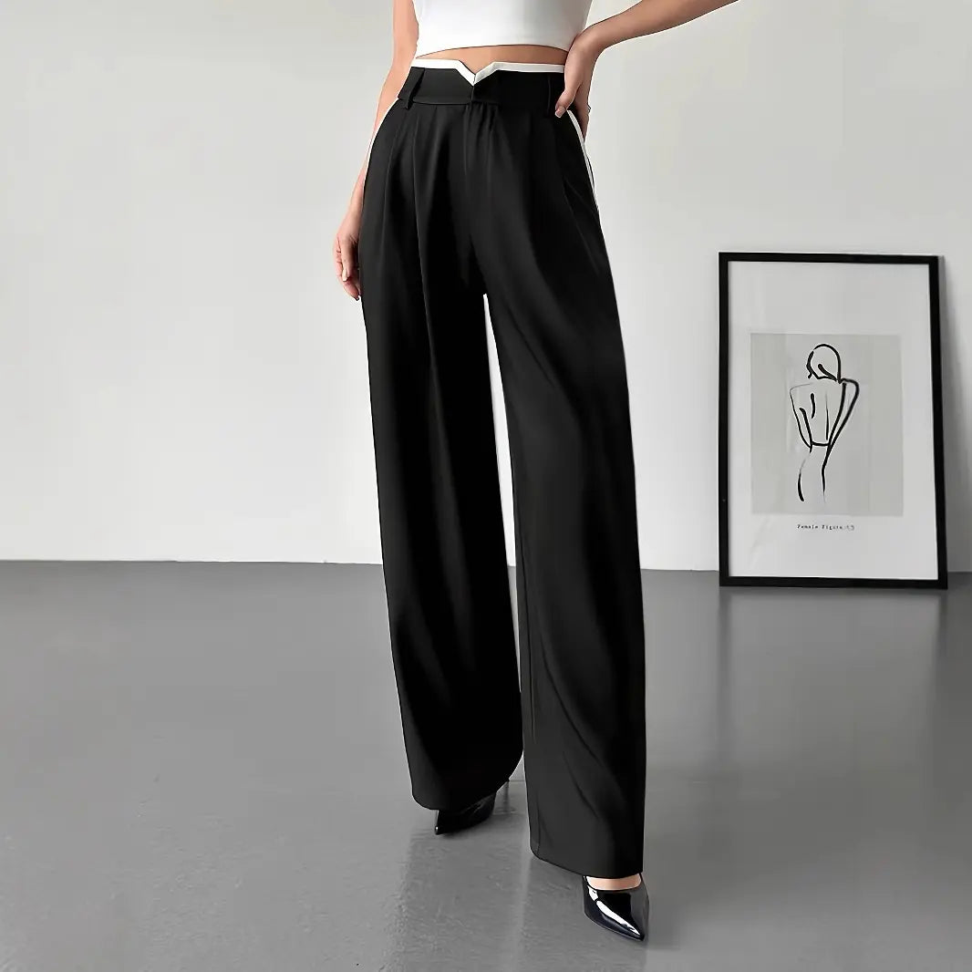 Pantalon large noir femme parfait pour le quotidien ou les sorties