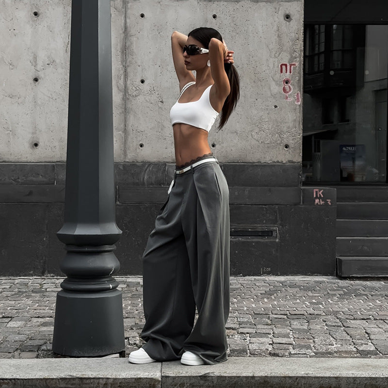 Pantalon ampleà pinces  look urbain
