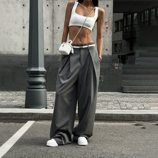 Pantalon ampleà pinces  look urbain