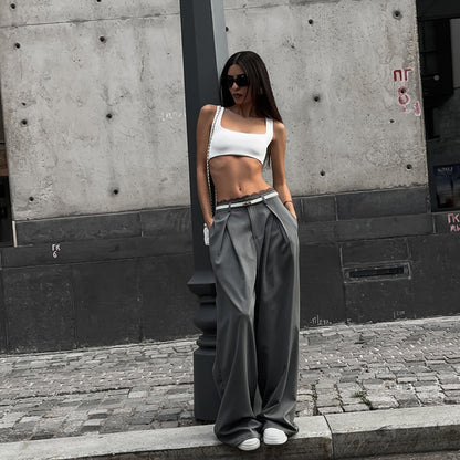 Pantalon ampleà pinces  look urbain