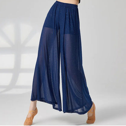 Pantalon large femme bleu marine transparent SecretBombe