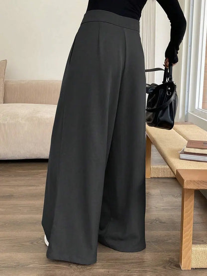 Pantalon large femme gris avec poches SecretBombe