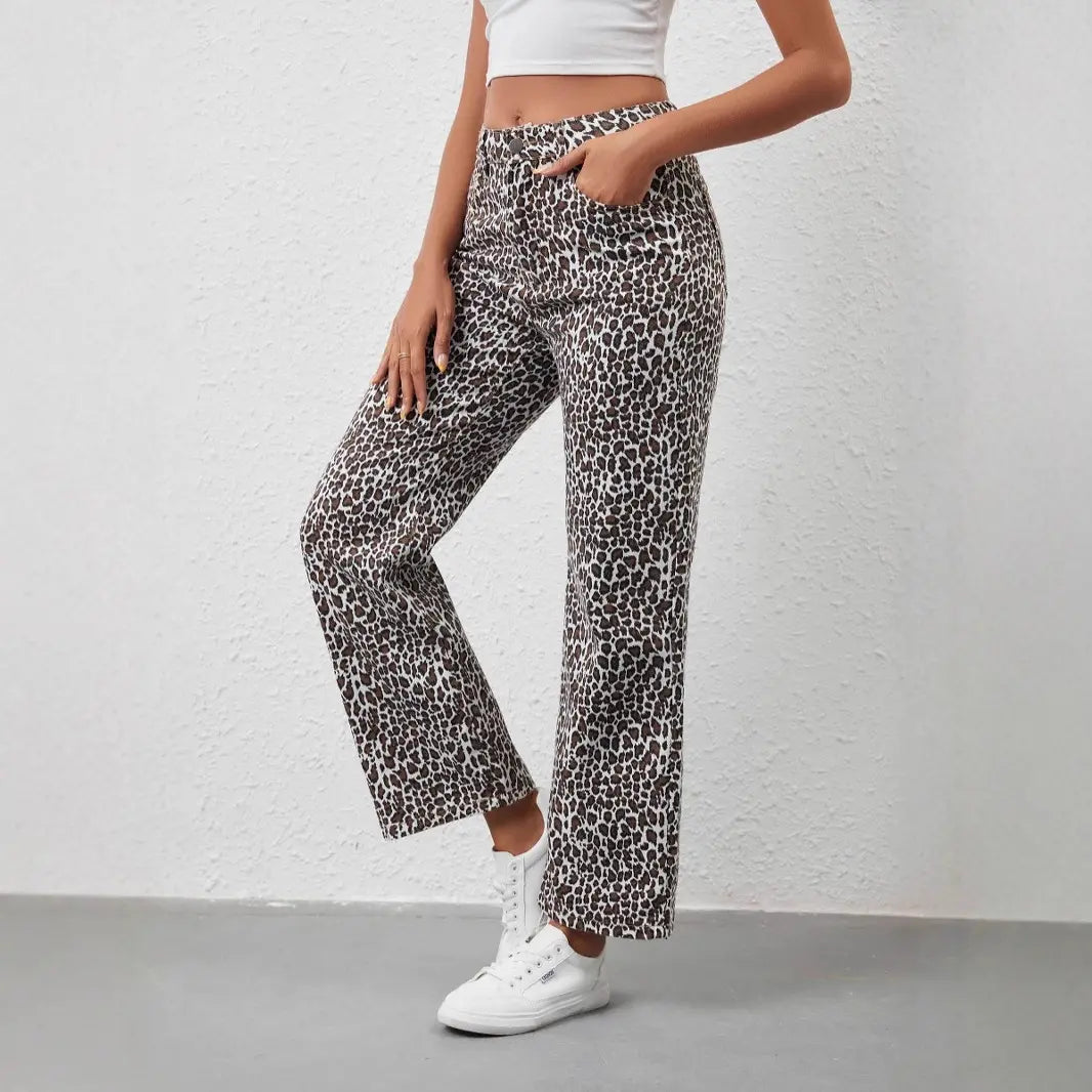 Pantalon femme léopard à coupe droite SecretBombe