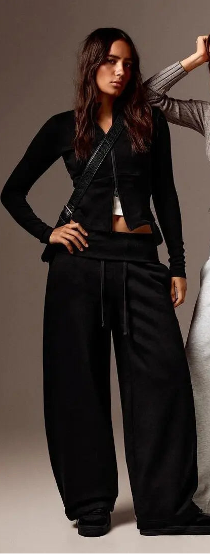 Pantalon large femme noir à coupe ample SecretBombe