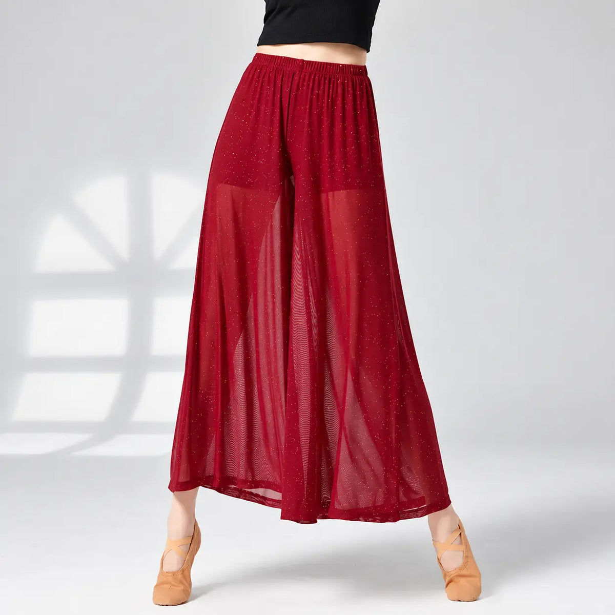 Pantalon palazzo femme rouge à jambes larges SecretBombe