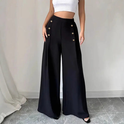 Pantalon large noir femme au look élégant SecretBombe