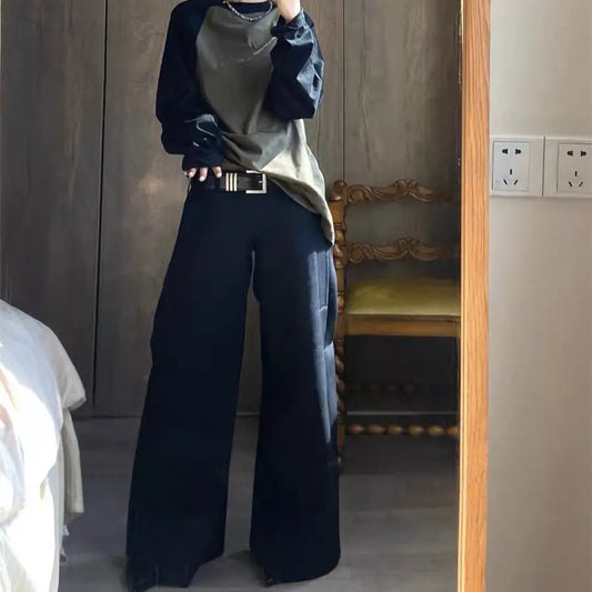 Pantalon large noir femme SecretBombe, style chic et confortable