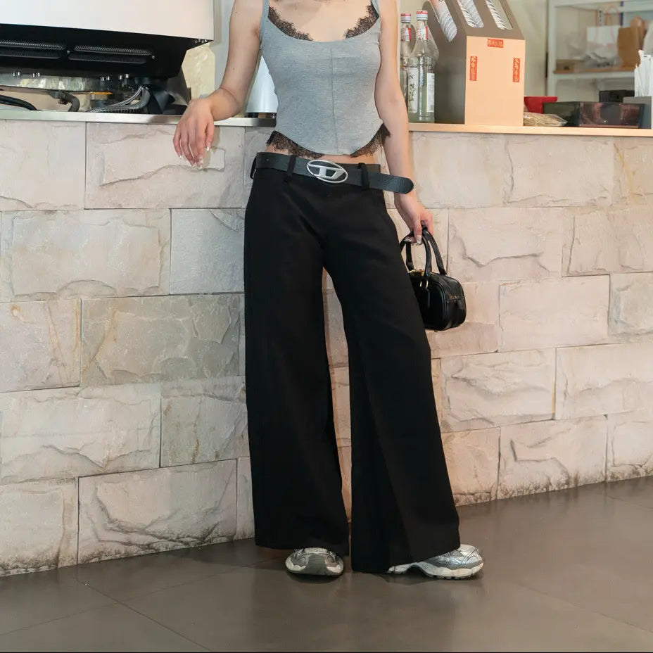 Pantalon large noir SecretBombe idéal pour travail ou casual