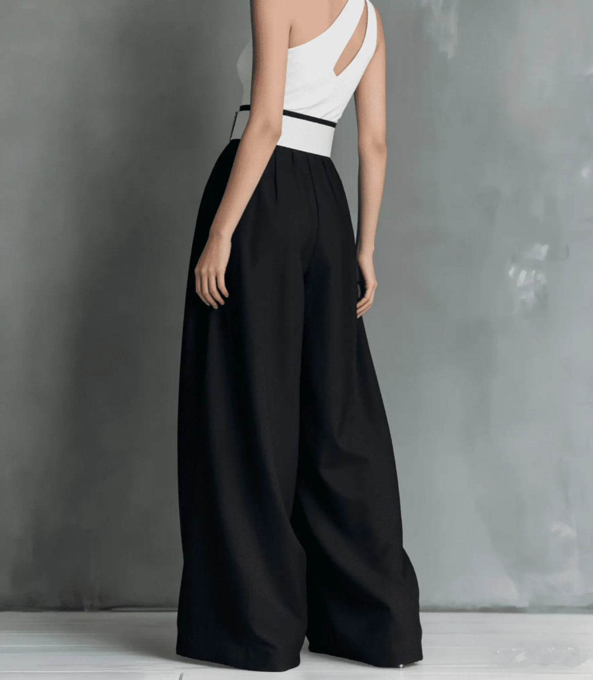 Pantalon femme noir à jambes larges SecretBombe