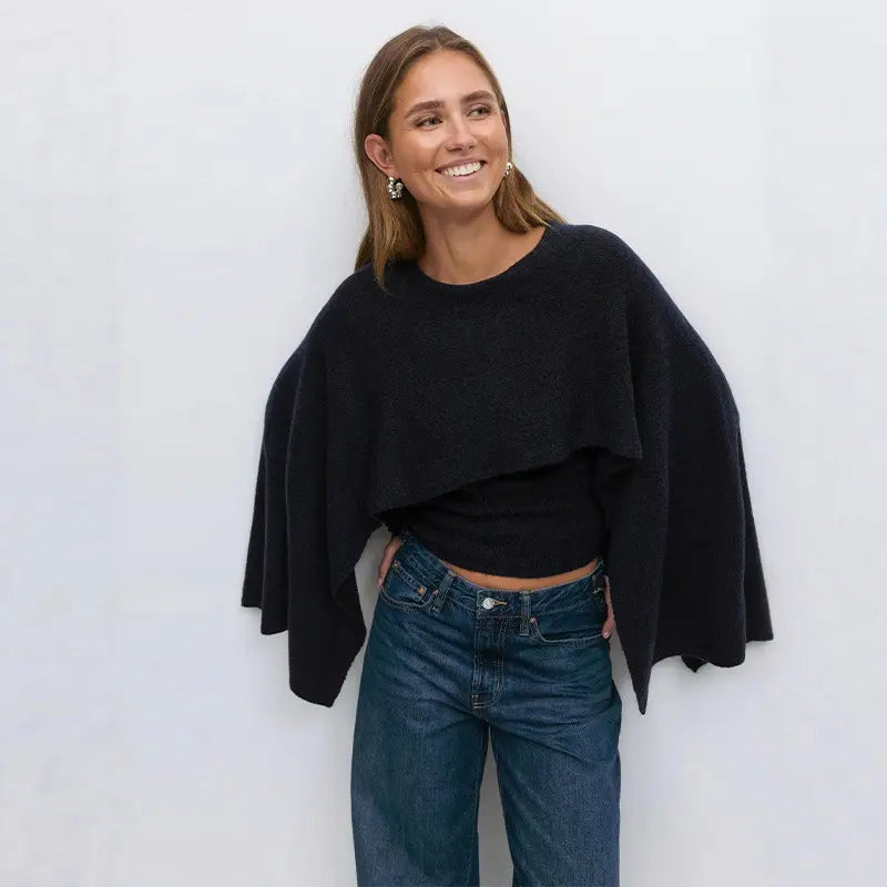 Pull femme coupe ample manches longues chic pratique – SecretBombe