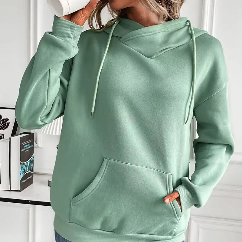 "Sweat loose fit vert d’eau en coton, idéal look casual"