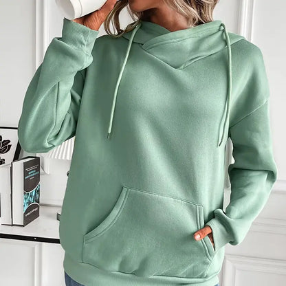"Sweat loose fit vert d’eau en coton, idéal look casual"