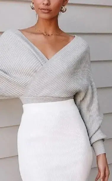Pull cache-cœur femme style européen moderne SecretBombe
