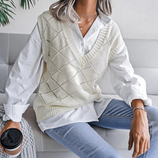Pull femme oversize col V SecretBombe