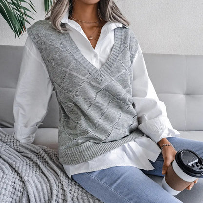 Pull sans manches femme gris elegant SecretBombe