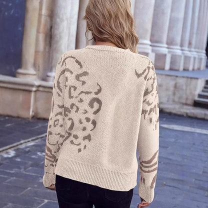 Pull femme léopard confortable manches longues SecretBombe
