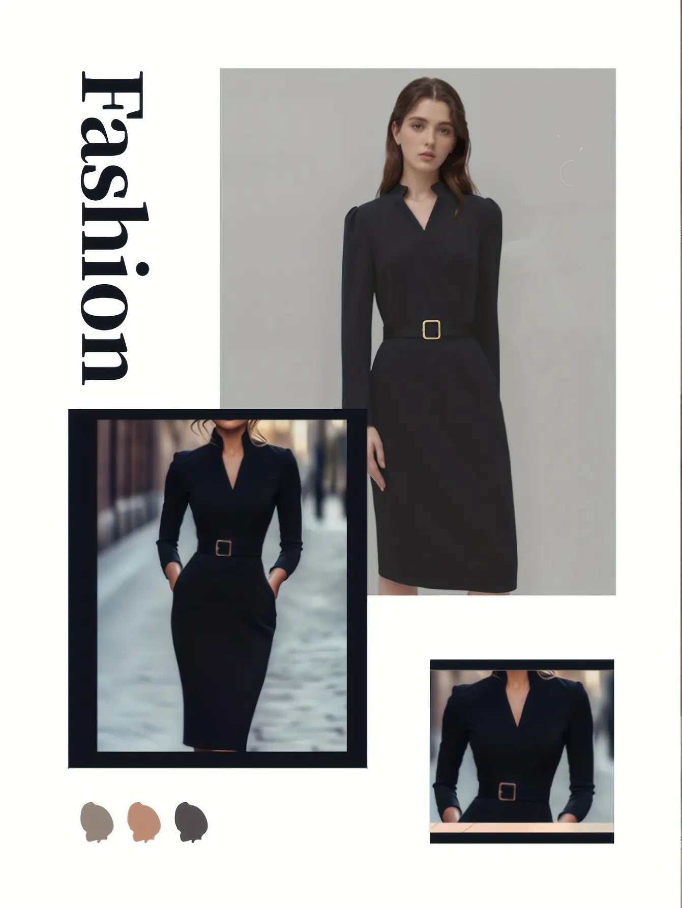 Robe crayon femme SecretBombe, mannequin souriante style bureau professionnel