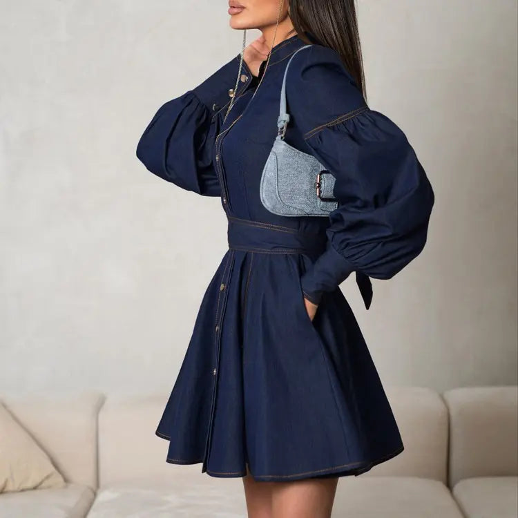 Robe denim femme coupe élégante et féminine – secretbombe