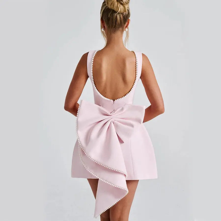 Robe femme rose  coupe A line taille haute SecretBombe