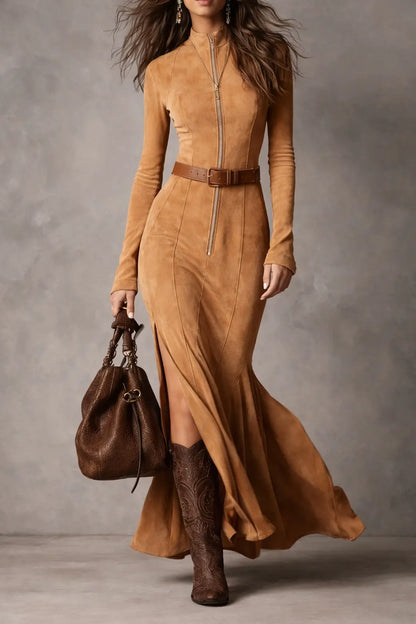 Robe longue fluide femme style élégant et moderne – SecretBombe