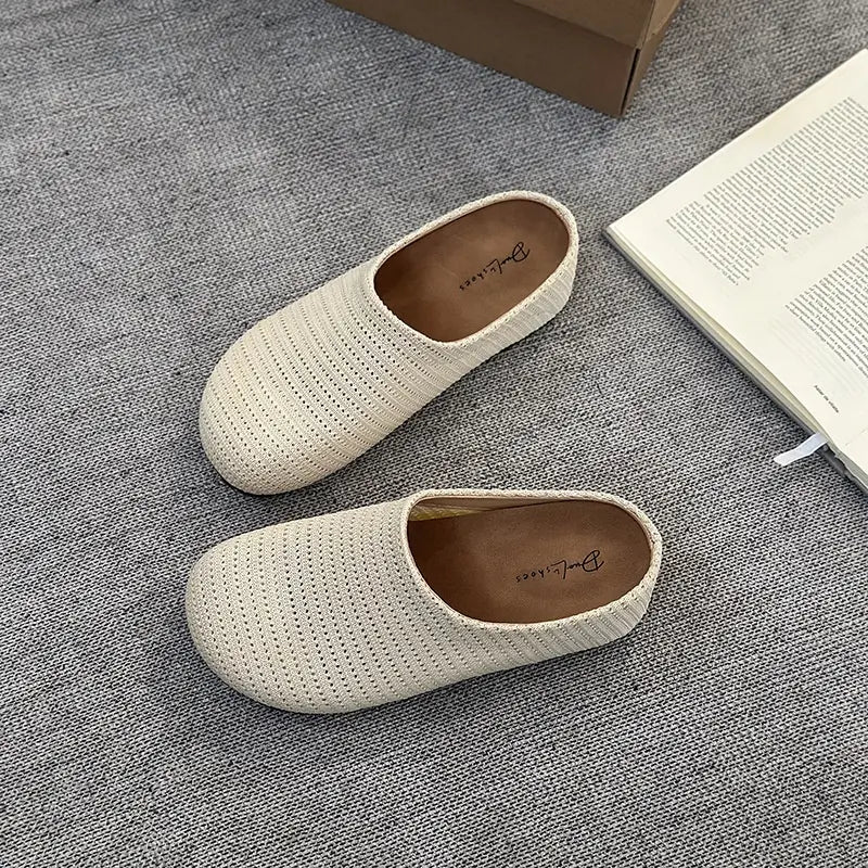 Mules femme beige clair à bout fermé SecretBombe