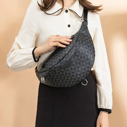 Sac banane femme imprimé géométrique effet cuir vegan SecretBombe