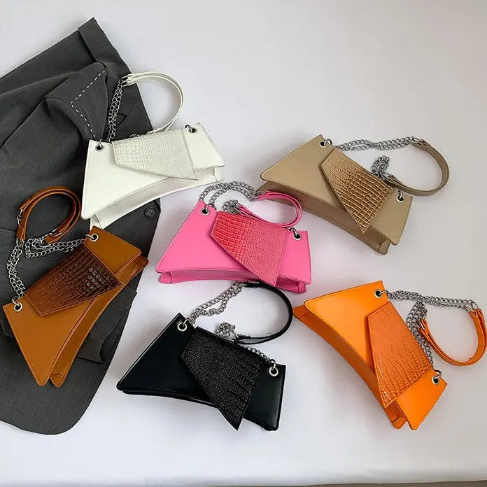 Sac bandoulière femme noir effet cuir texturé chic SecretBombe
