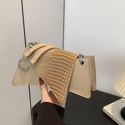 Sac bandoulière femme kaki effet cuir texturé chic SecretBombe