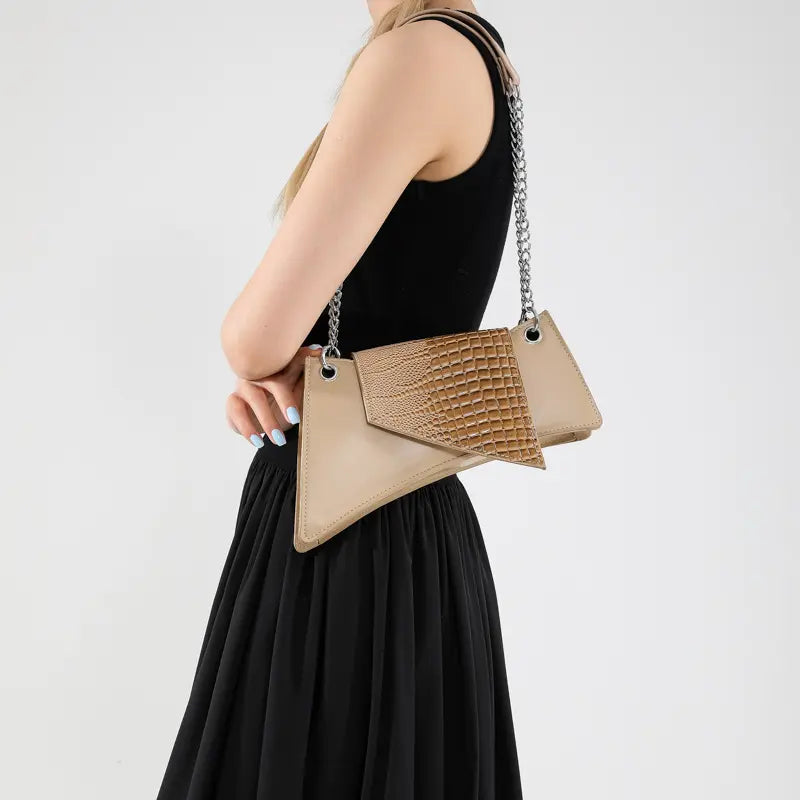 Sac bandoulière femme kaki effet cuir texturé chic SecretBomb
